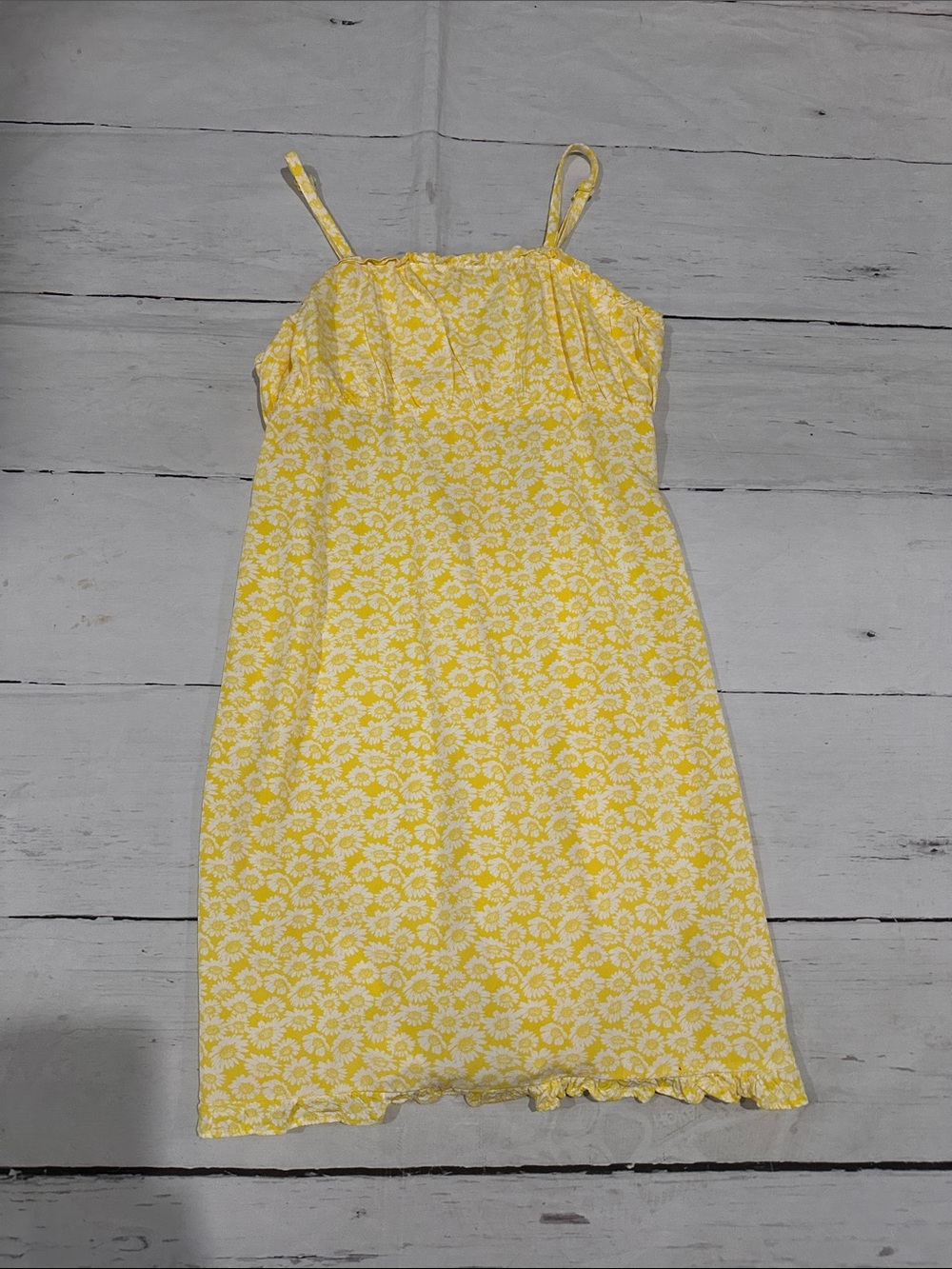 art class Yellow Floral Cotton Sundress for Girls 10/12